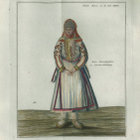 <i>Eine Metscherjakin in Sommerskleidung</i>,  Mishar Tatars woman in summer dress. Reise�2. B. T. XXXVI.