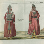 <i>Eine vornehme Kirgisin</i>, Kyrgyz woman in summer dress. Reise�2. B. T. XXXIX.