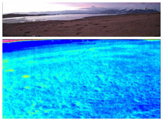 THE FIELD STATION SOLANDER’S EYE | Breiðamerkurjökull | Vatnajøkull | Iceland.
Ice laying has begun in the Glacier Lagoon. The ground has been cooled to below zero Celsius for some time, which can be studied using the thermal camera.