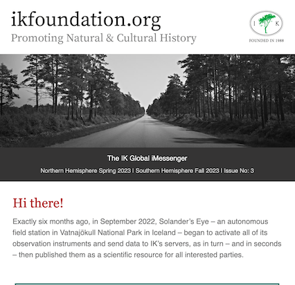 4,000 Hours of Autonomous... | The IK Foundation iMESSENGER | Issue No: 3 2023