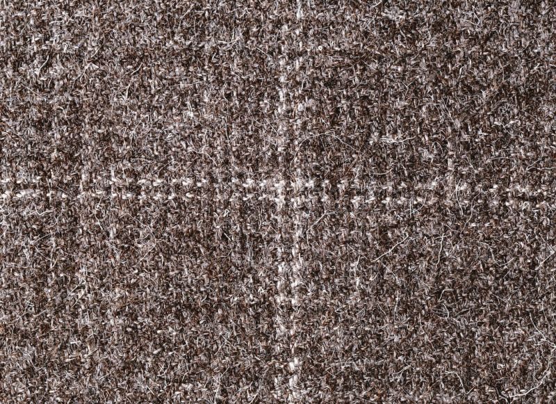 Textile fragments in twill have been found at excavations in the Malmö area, a weaving technique  which gives more variation compared to the plain weave which was known here as early as the Nordic  Bronze Age. The depicted fabric is a historical reproduction of such a woollen twill quality;  which in technique, material, density and design has aimed to be as authentic as possible compared to  qualities from the Iron Age. The fabric was hand-woven in 1986 by Peter Anderson, using the wool  of the Herdwick sheep. Photo: The IK Foundation, London.