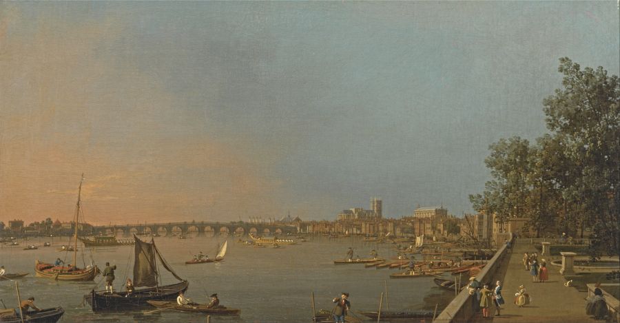 This oil on canvas, named ‘The Thames from the Terrace of Somerset House, Looking toward Westminster’ painted circa 1750, shows parts of London as the naturalist Pehr Kalm mentioned several times in his journal. Particularly the Thames with the bustling traffic on which he both arrived and departed by ship, how the Londoners were dressed and the Westminster Bridge. Even so, Kalm’s notes give a drab impression compared to this painting’s hazy brightness. For example, one of his notes about the troublesome coal smoke in London was on 19th April 1748: ‘Around noon I went up into the church tower of St Paul’s with Mr Warner and Captain Shierman to see the view from there around London... From its uppermost gallery, one would have had a beautiful view in all directions if only the air had been clear; but the thick coal smoke that hung over the city on every side obstructed the view in a number of places; from here, one could count quite a large number of churches here in London, namely a few more than sixty, that is to say, those that had towers and could be distinguished from other large buildings…’ (Courtesy: Yale Center for British Art. YCBA/lido-TMS-320. Painting by Canaletto (1697-1768). Public Domain).