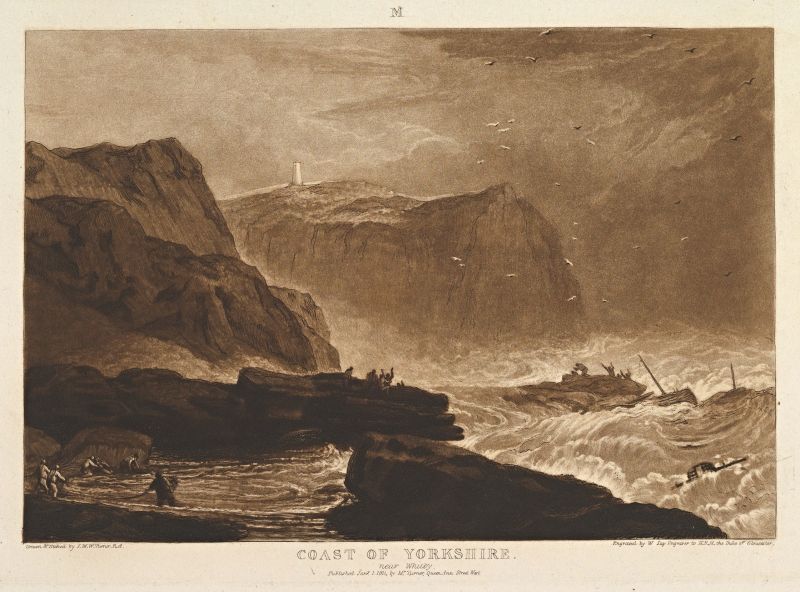 This mezzotint etching by Joseph Mallord William Turner (1775-1851), dated January 1811, gives a visual understanding of the dramatic and treacherous Yorkshire coast near Whitby. The boatswain was one of the important crew members who with all his effort by keeping the sails in as good condition as possible, aimed to hinder such shipwrecking disasters like the one illustrated here. (Courtesy: Metropolitan Museum of Art, New York. Harris Brisbane Dick Fund, 1928, No. 28.97.24).