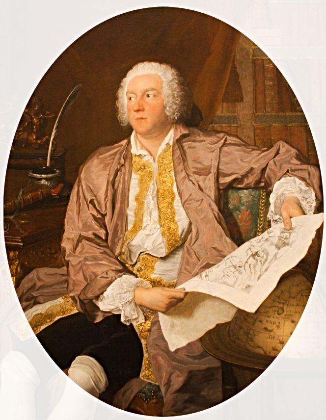 Carl Gustaf Tessin (1695-1770). Oil on canvas by Joseph Aved (1702-1766). (Courtesy: Nationalmuseum, Stockholm. NM 5535. Wikimedia Commons).